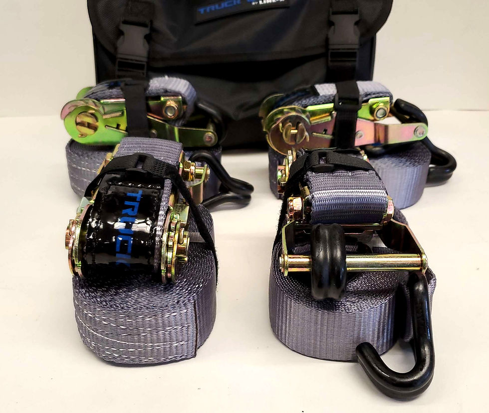 Thumbnail: Truck Gear by LineX - Heavy Duty 4pc Ratcheting Tie Down Kit