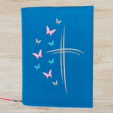 Wosadnik Wosadnikhülle Petrol Kreuze Schmetterlinge Erstkommunion Kommunion swjate woprawjene