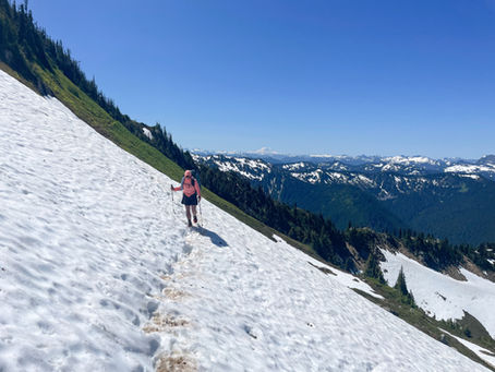 Katherine Tatsuda hiking the PCT in the North Cascades