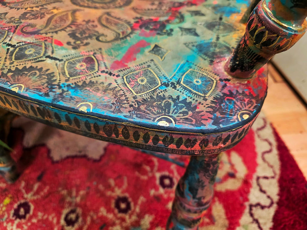 Thumbnail: High Back Large Chitenge styled Kitchen Chair