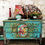 Thumbnail: Coco turquoise blue distressed sideboard