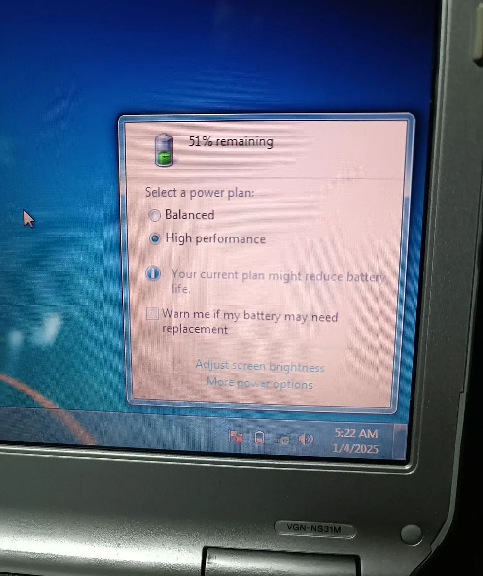 Thumbnail: Sony Vaio 15.4 T7300 3gb 320gb Ati radeon