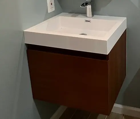 one-piece toilet installation Alexandria VA — master bathroom remodel by Vale Construction