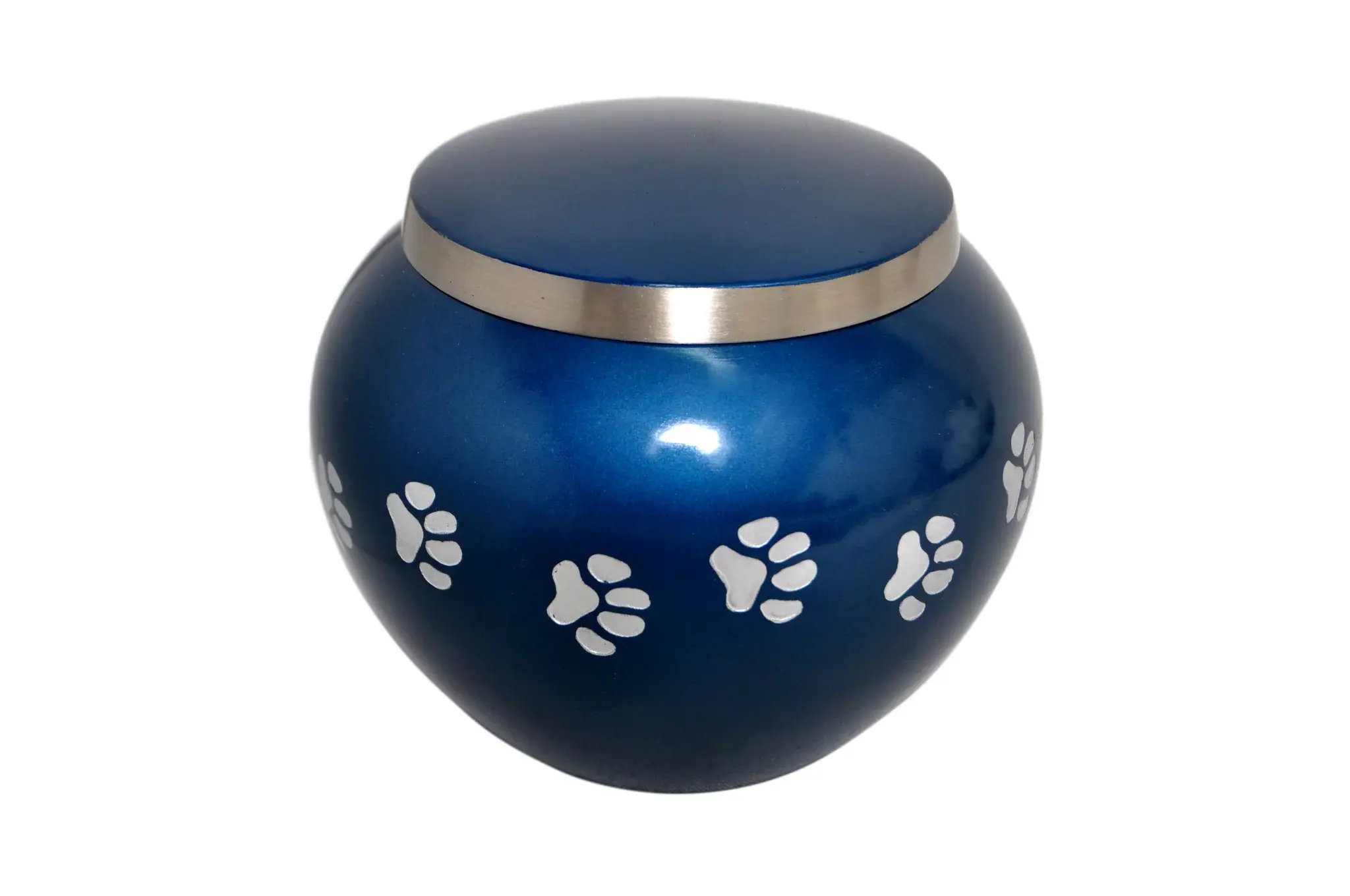 Silver Paws Blue Pet Urn