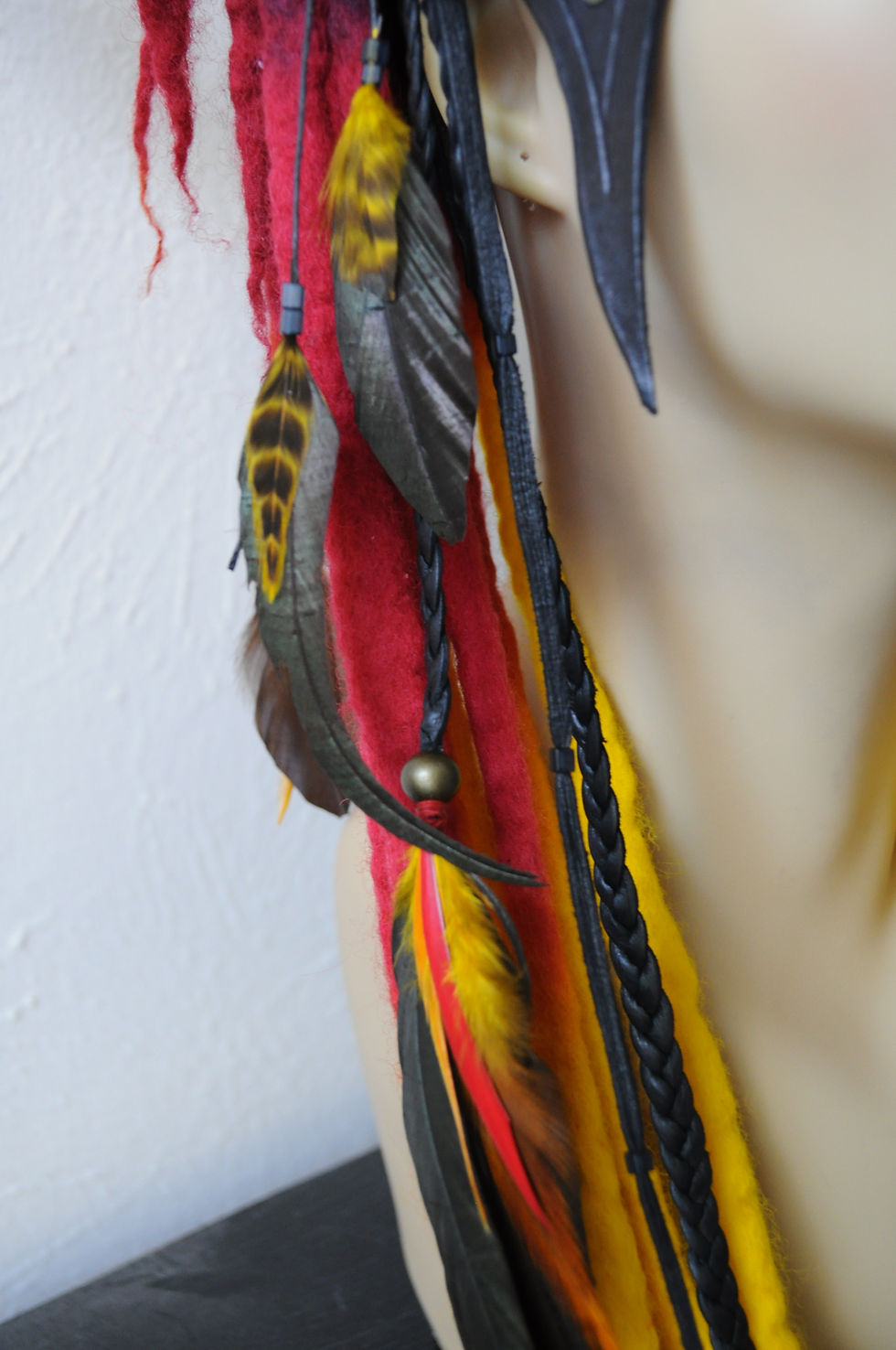 Thumbnail: Horned Headdress w/ Dreads.Elemental series (Fire)