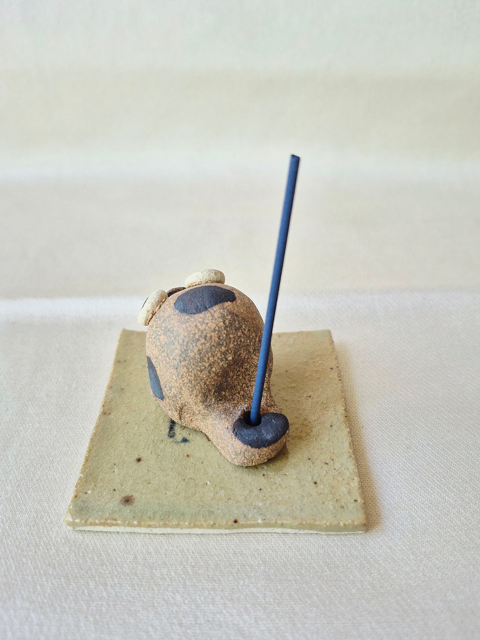 Thumbnail: Handcrafted owl incense holder