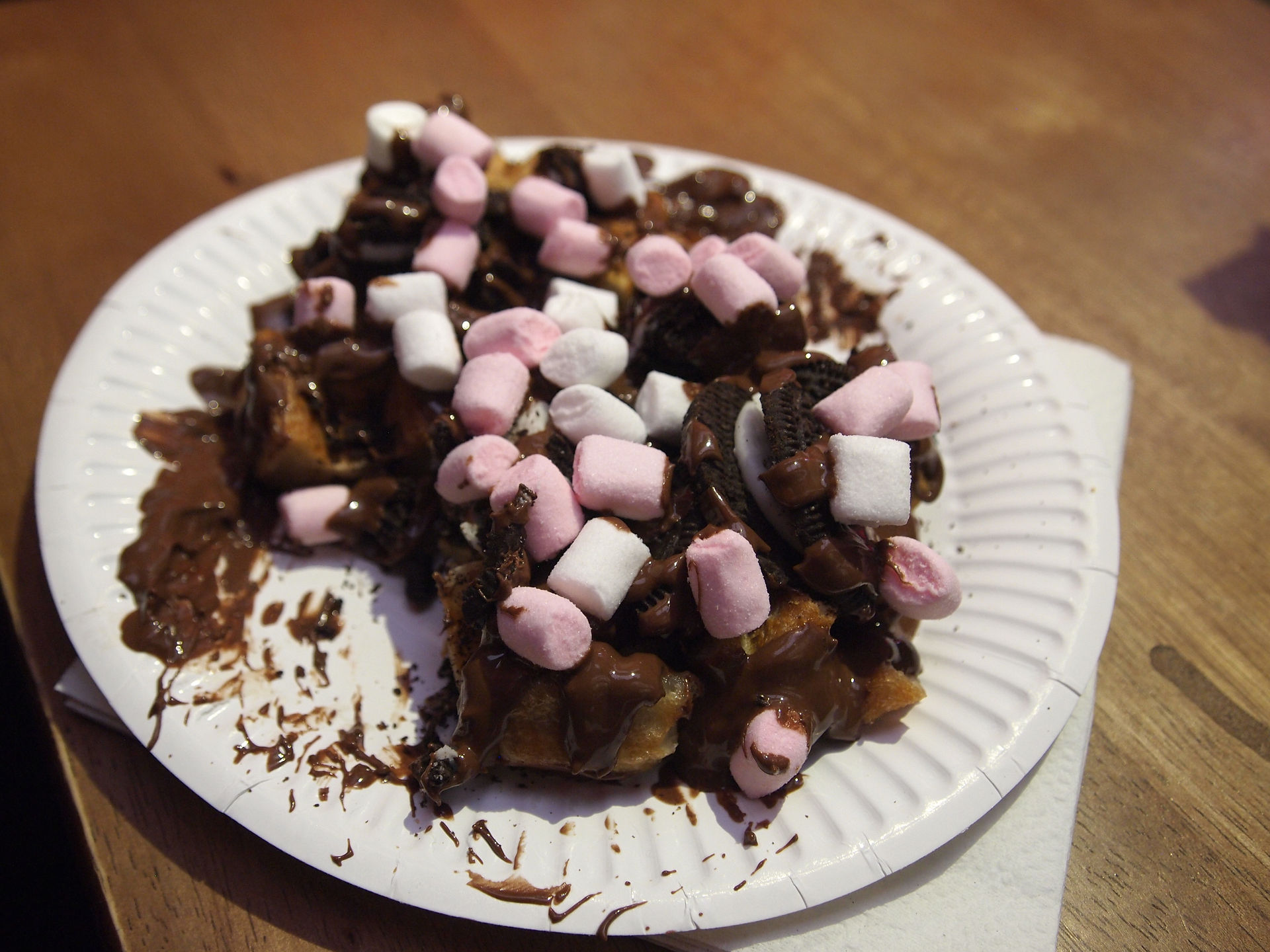 Nutella, Marshmallow and Oreo Waffle