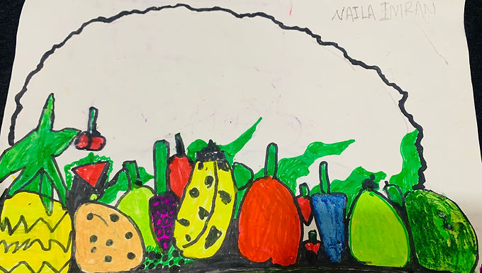 Colored Fruit Basket
