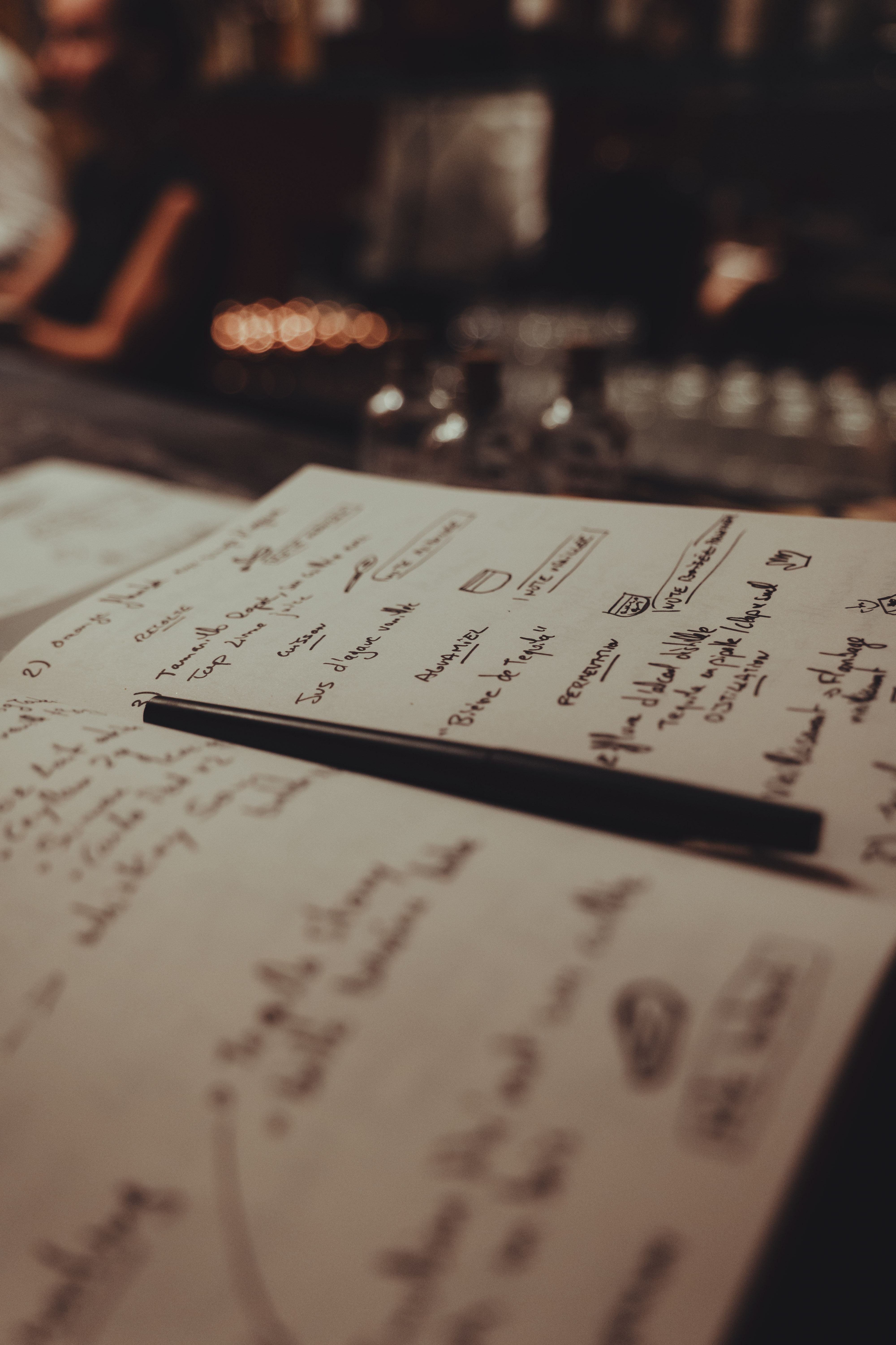 Drafts and sketches inspiration 