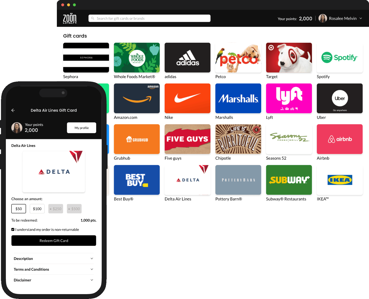Animated GIF of employee engagement software features.