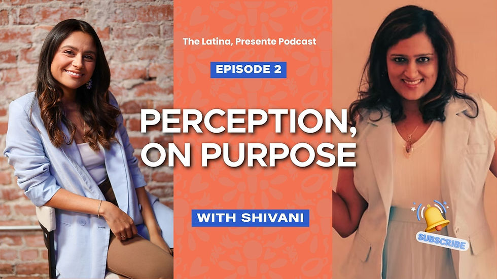 Season 1, Episode 2 of the Latina, Presente Podcast with Shivani