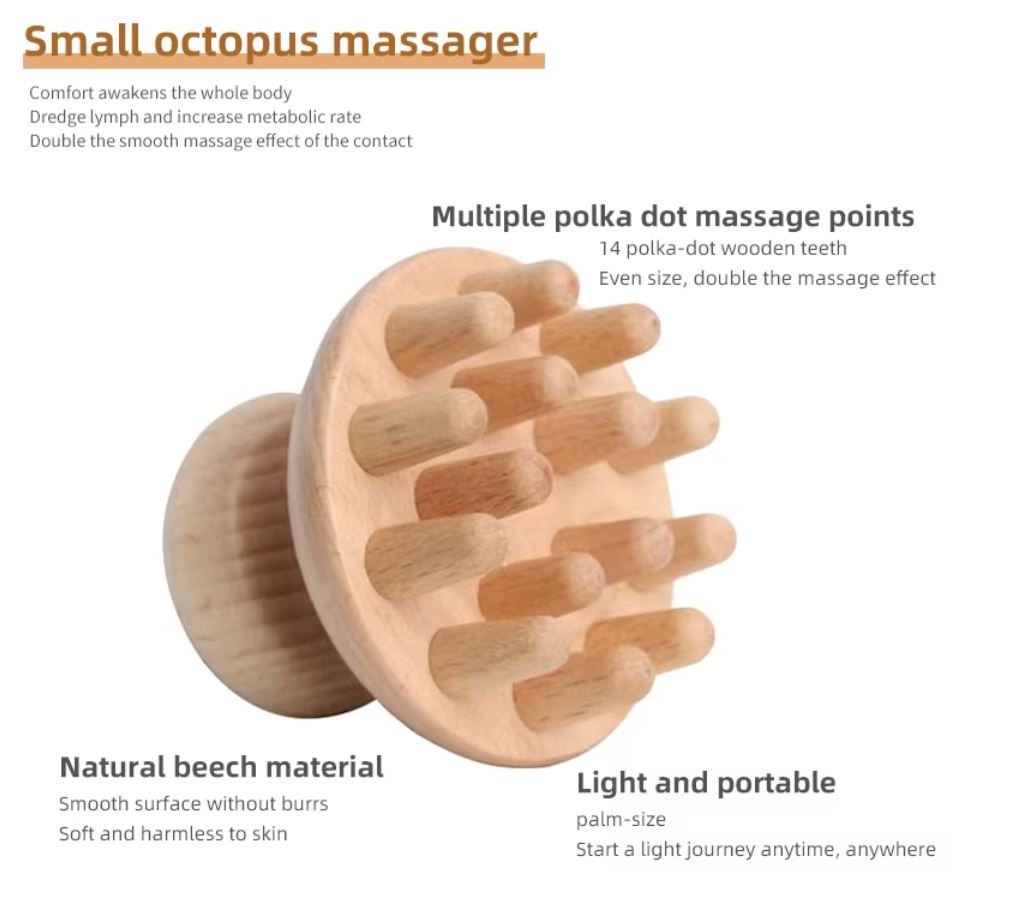 Wooden Mushroom Shape Massager