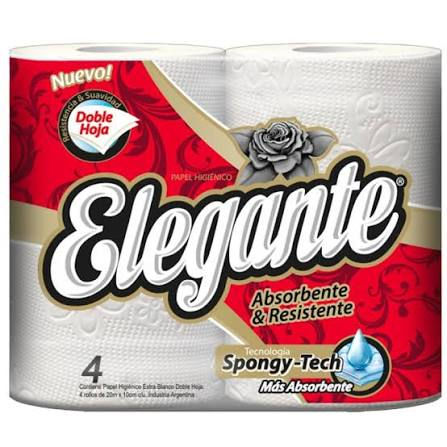 PAPEL HIGIENICO DOBLE HOJA 20mts ELEGANTE