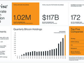 🏦 Las empresas públicas aumentan sus reservas en Bitcoin un 40%: más de $117 mil millones bajo gestión