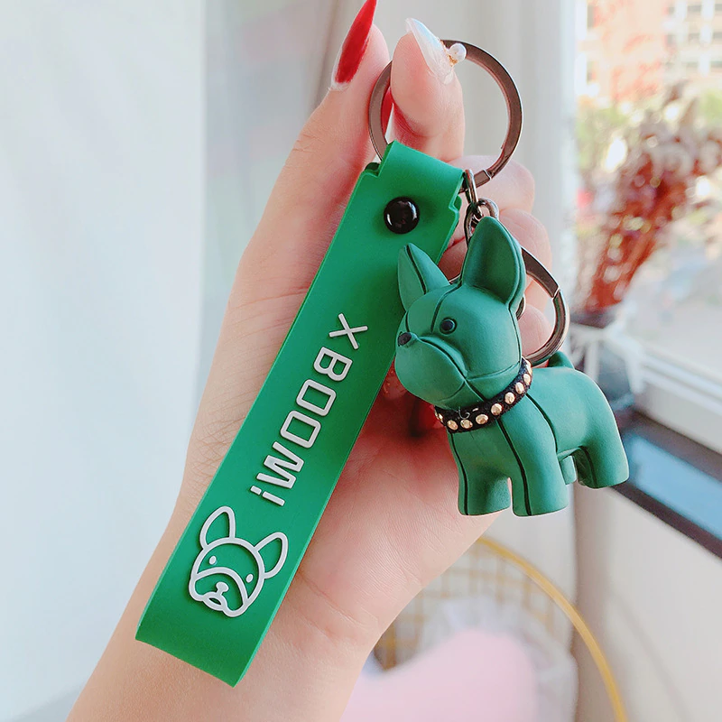 Thumbnail: French Bulldog Punk Keychain 