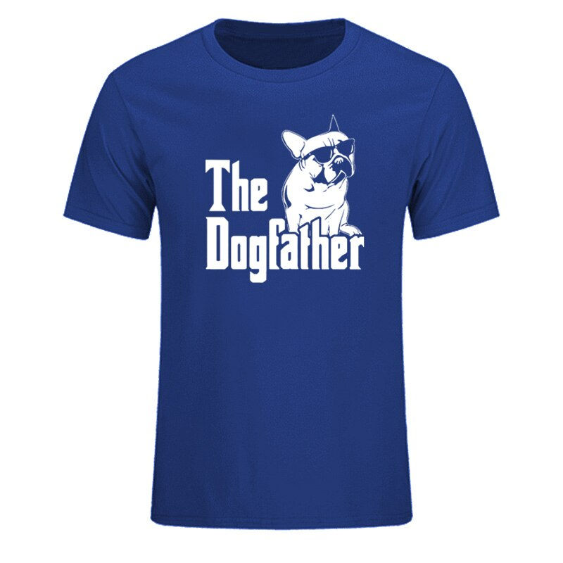 Thumbnail: The Dogfather Dog Dad French Bulldog Funny T Shirts Men  Cotton Short Sleeve 
