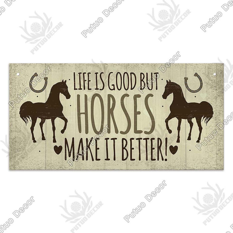 Thumbnail: Putuo Decor Horse Signs Wooder Hanging  Gifts for Horse Lover Farm Stables 