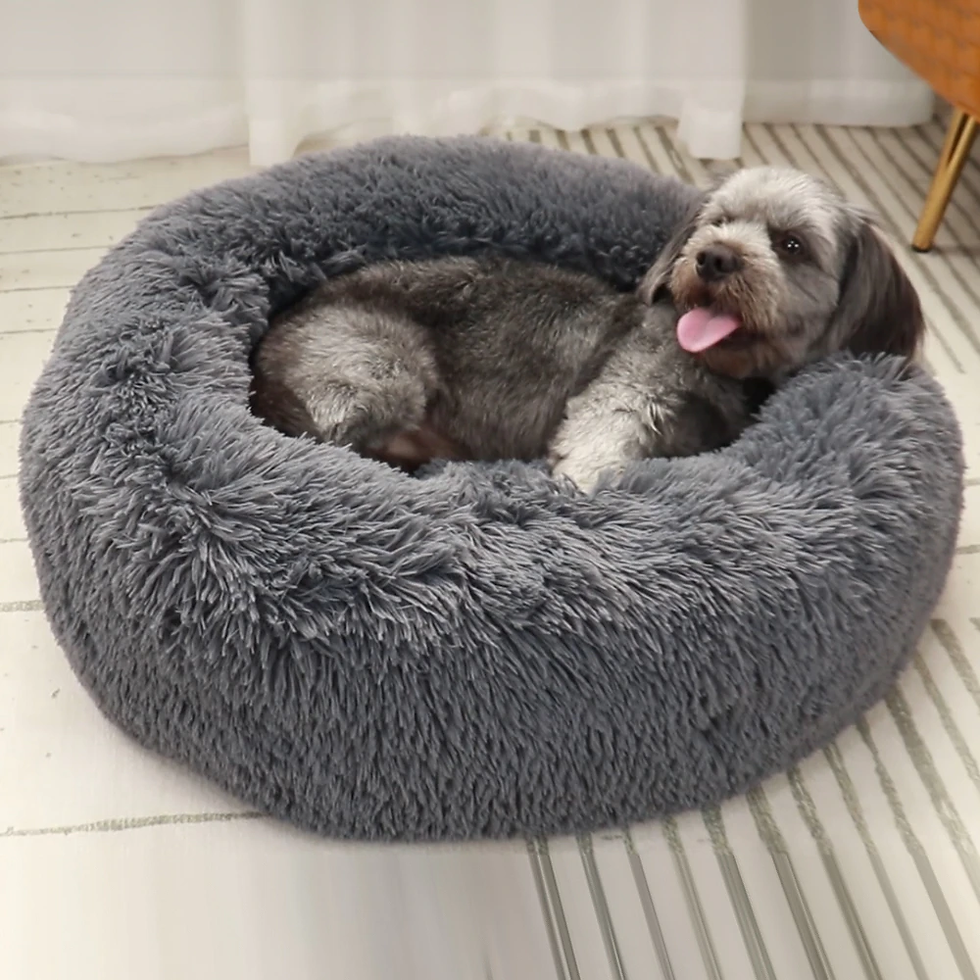 Thumbnail: Round Calming Bed For Dogs and Cats