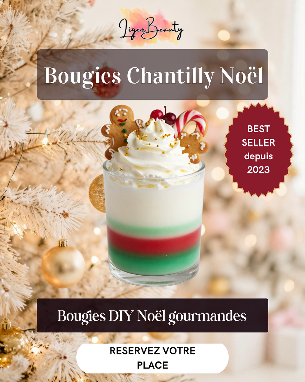 Noël Créatif: atelier bougies chantilly gourmandes