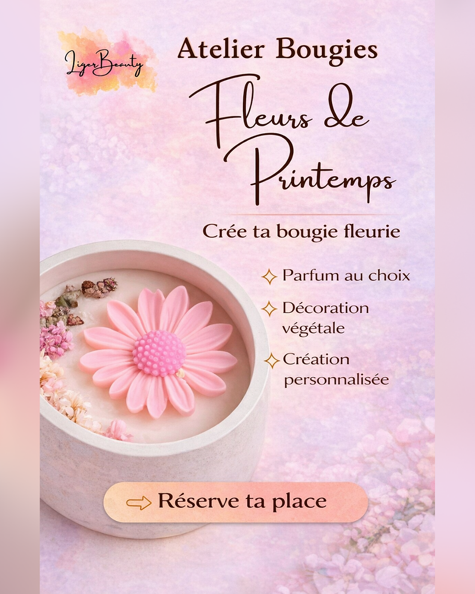 Atelier Bougie Fleurs de Printemps