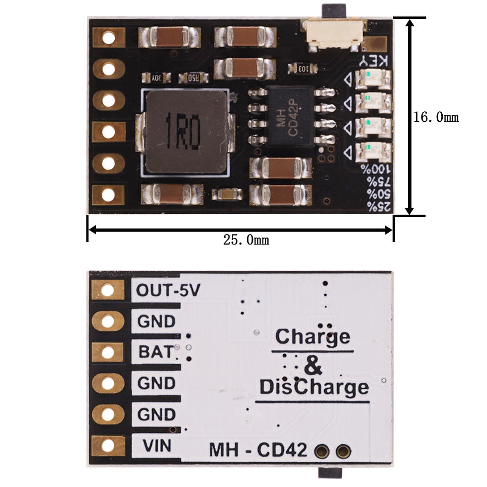 Thumbnail: TP5000 4.2V/3.6V/8.4V 1A/2A Lithium Ion 18650 Battery Charging Board Charger Mod