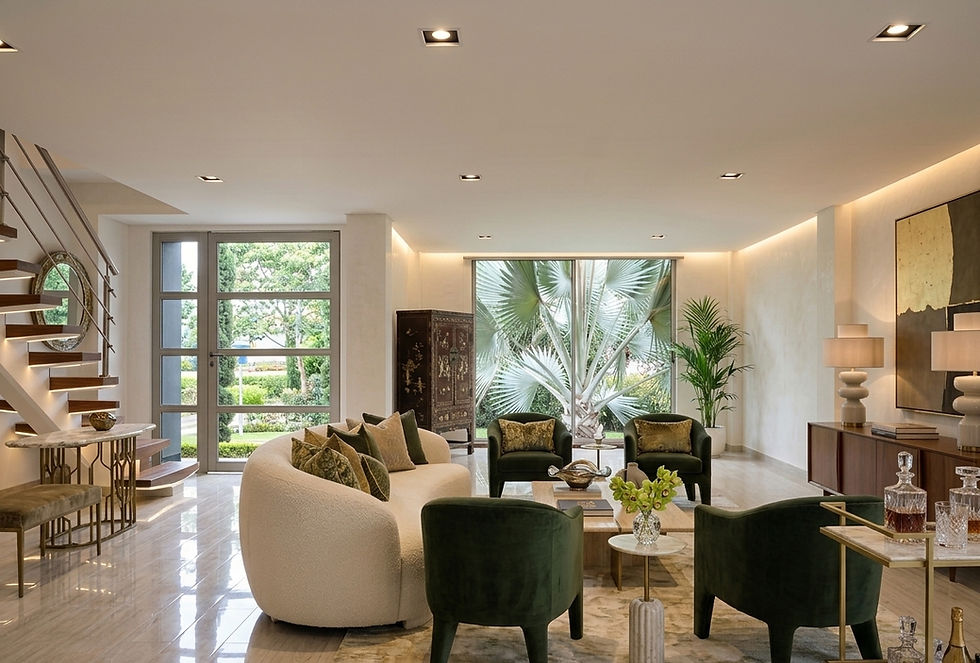 Sala moderna en casas en venta Conjunto La Pradera Fusagasugá