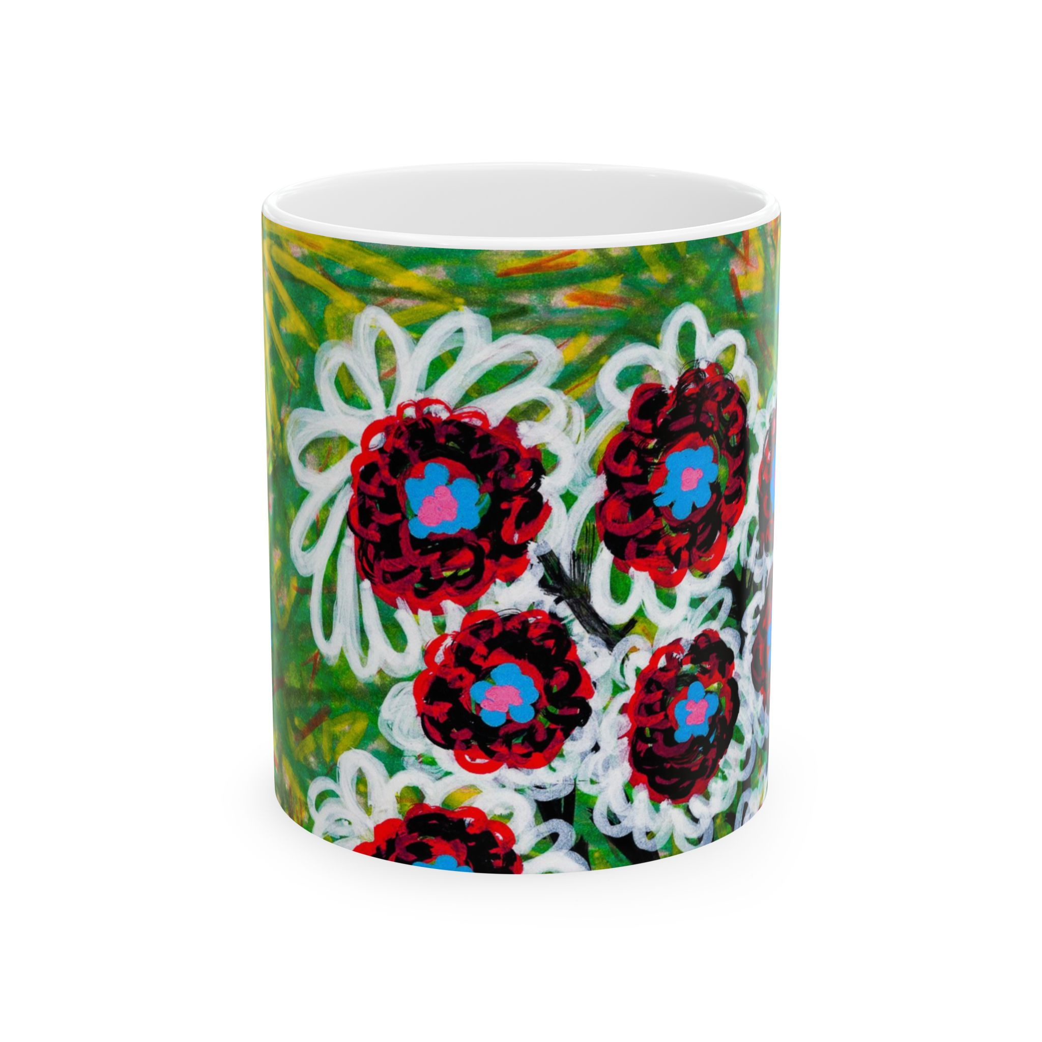 Reaching for the Sun and Stars Floral Mug