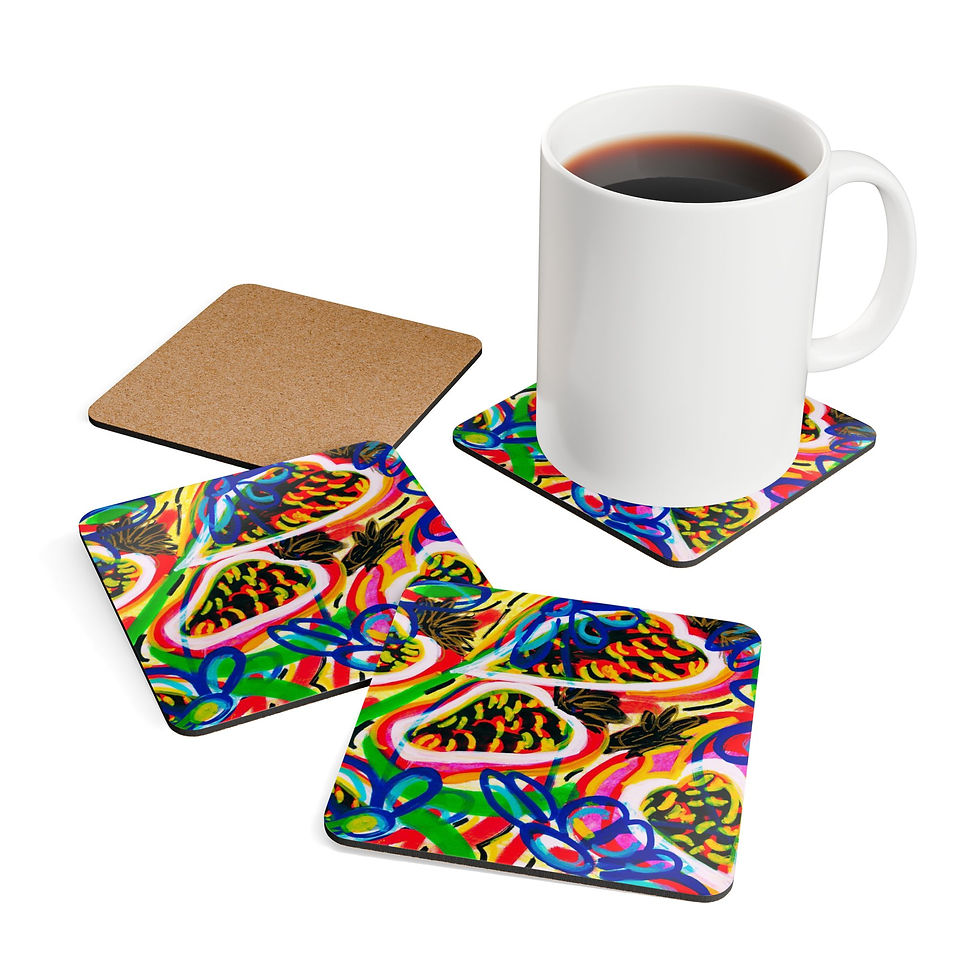 Thumbnail: Strawberry 'Labor of Love' Coaster Set