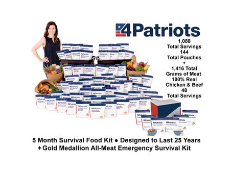 4Patriots 5 Month Survival Food KitPlus All-Meat Emergency Survival Kit Raffle 26-051