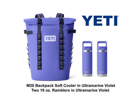SOLD OUT! Yeti M20 Soft Backpack Cooler with 2 Rambler bottles Raffle 25-080