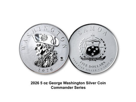 SOLD OUT! 5 oz. Silver Washington Coin Raffle 26-043