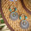 Miniature : Boucles d'oreilles Boheme Argent et Turquoise