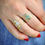 Miniature : Bague Dorée Double Anneaux Labradorite VIC