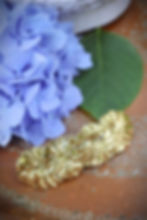 Barrette Dorée Feuilles Art Déco