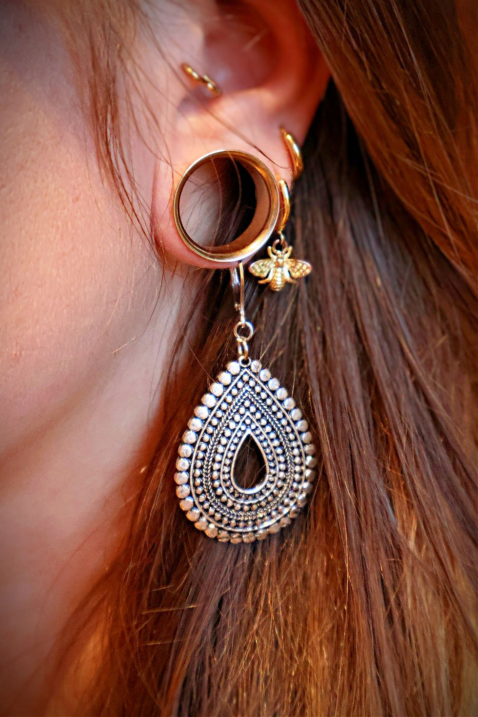 Miniature : Boucles d'oreilles Pendantes Ethniques Argent