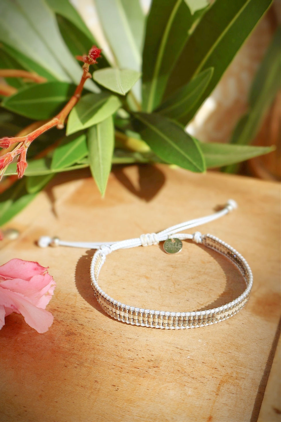 Miniature : Bracelet Tissé Perles Miyuki Argent Gris