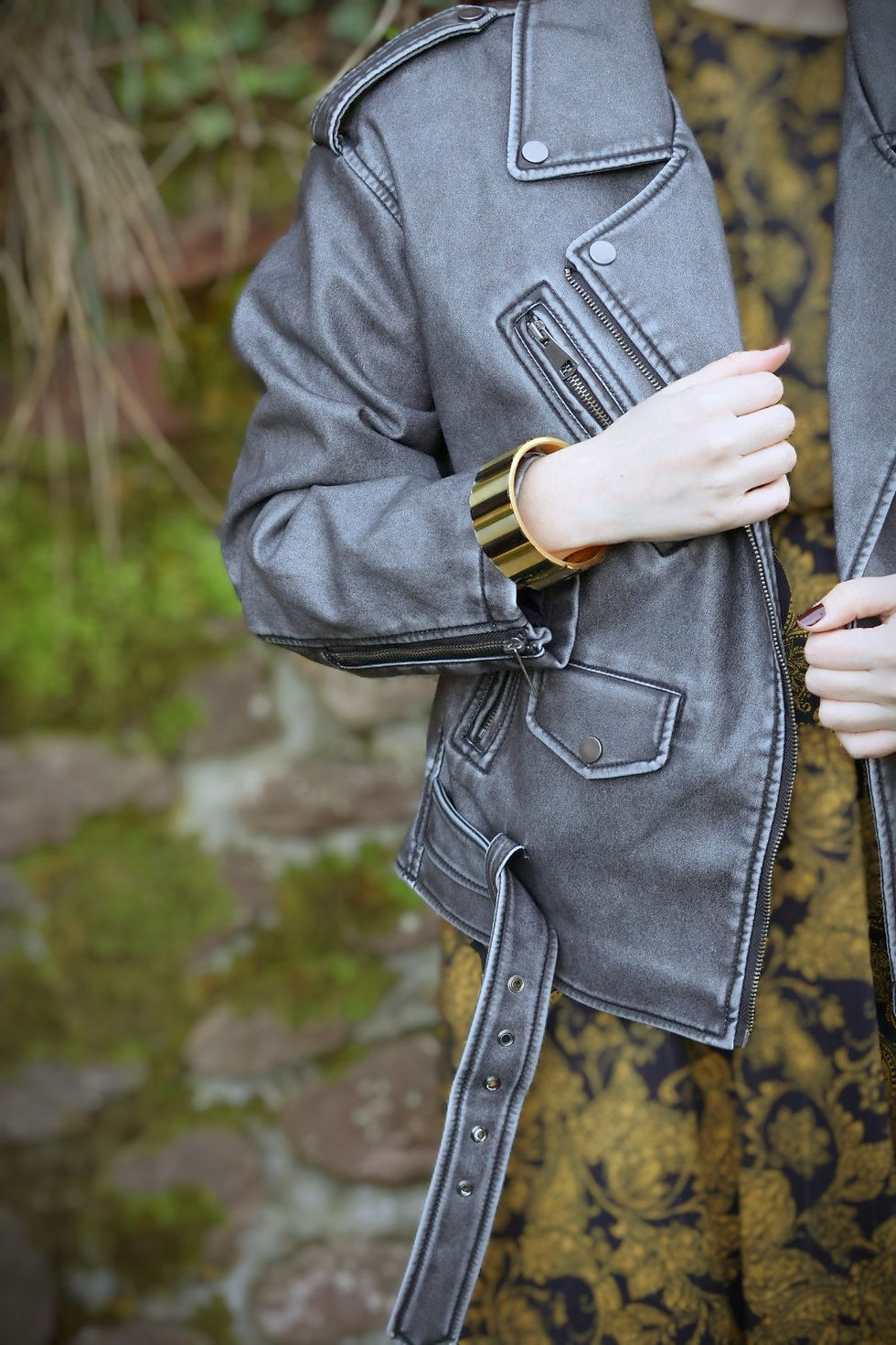 Miniature : Veste Perfecto Oversize Noir Gris