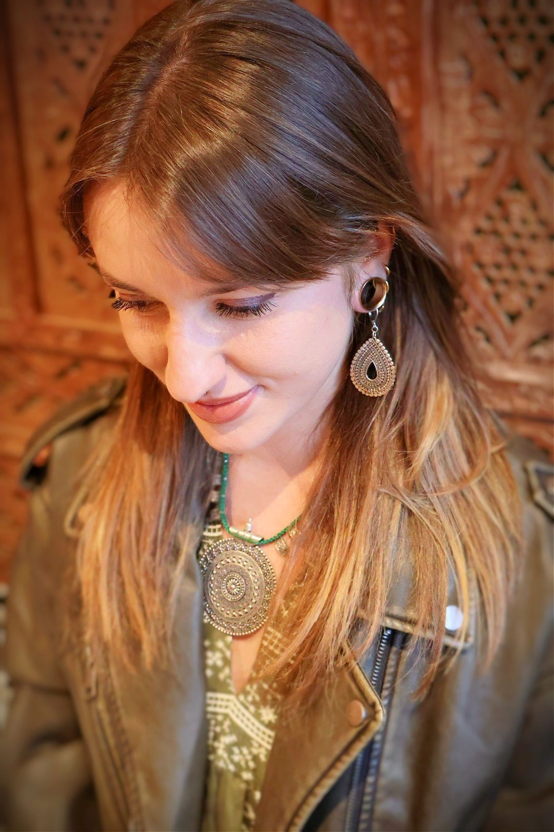 Boucles d'oreilles Pendantes Ethniques Argent