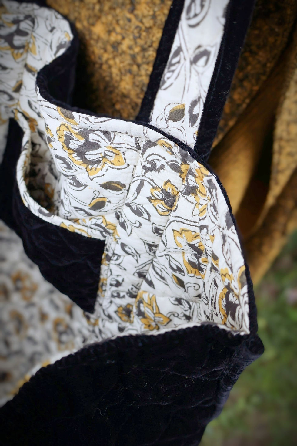 Miniature : Grand Sac Cabas Velours Noir
