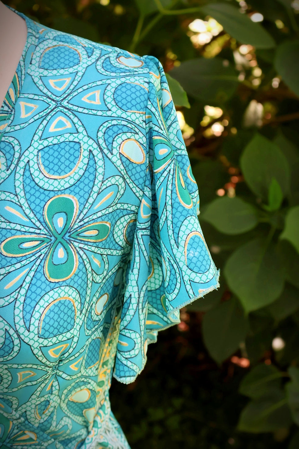 Miniature : Robe courte cache coeur turquoise
