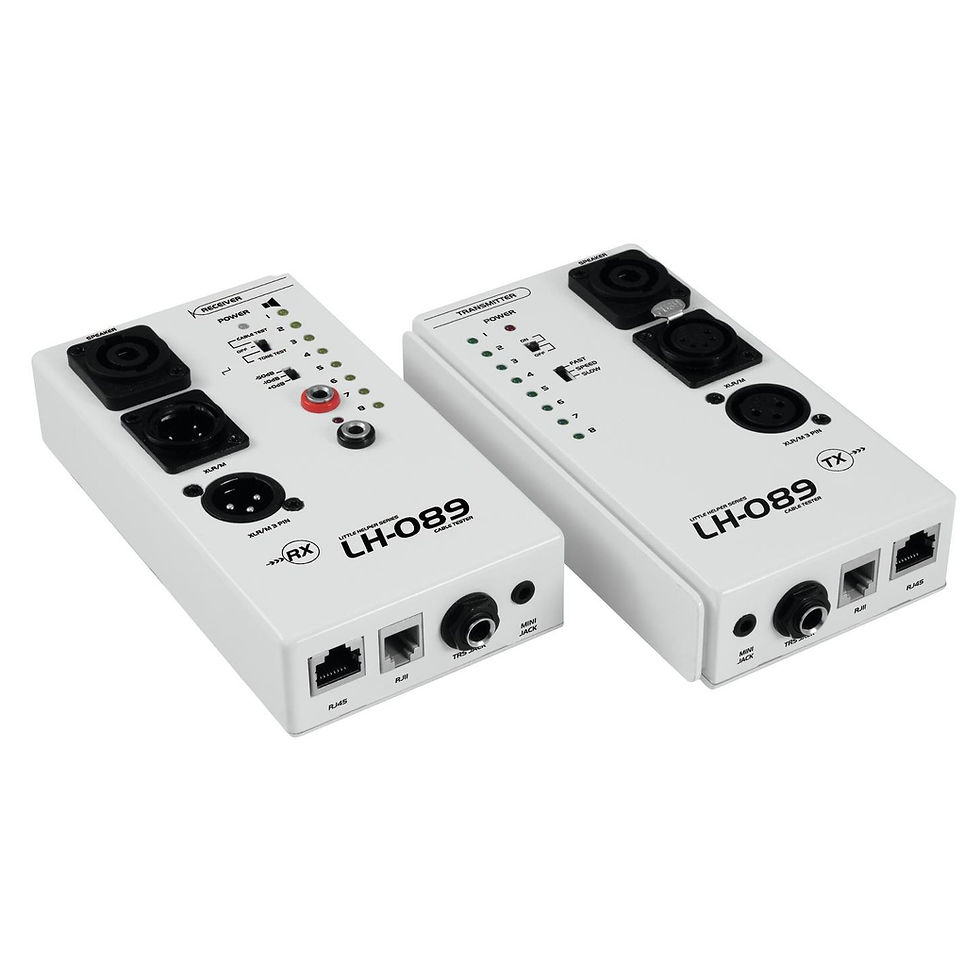 Miniature : TESTEUR 2 PARTIES  XLR JACK RCA SPK RJ45 BNC LH-089 OMNITRONIC