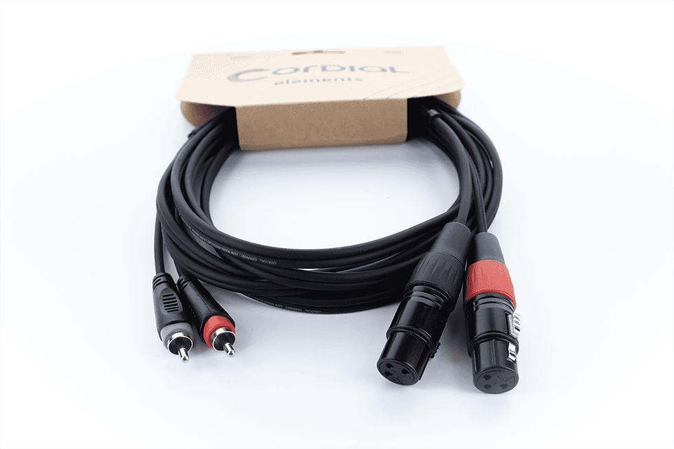 Miniature : CORDIAL CABLE AUDIO DOUBLE XLR FEMELLE / RCA 3M