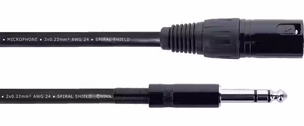 CORDIAL CABLE AUDIO XLR MALE/JACK STÉRÉO 1,5M