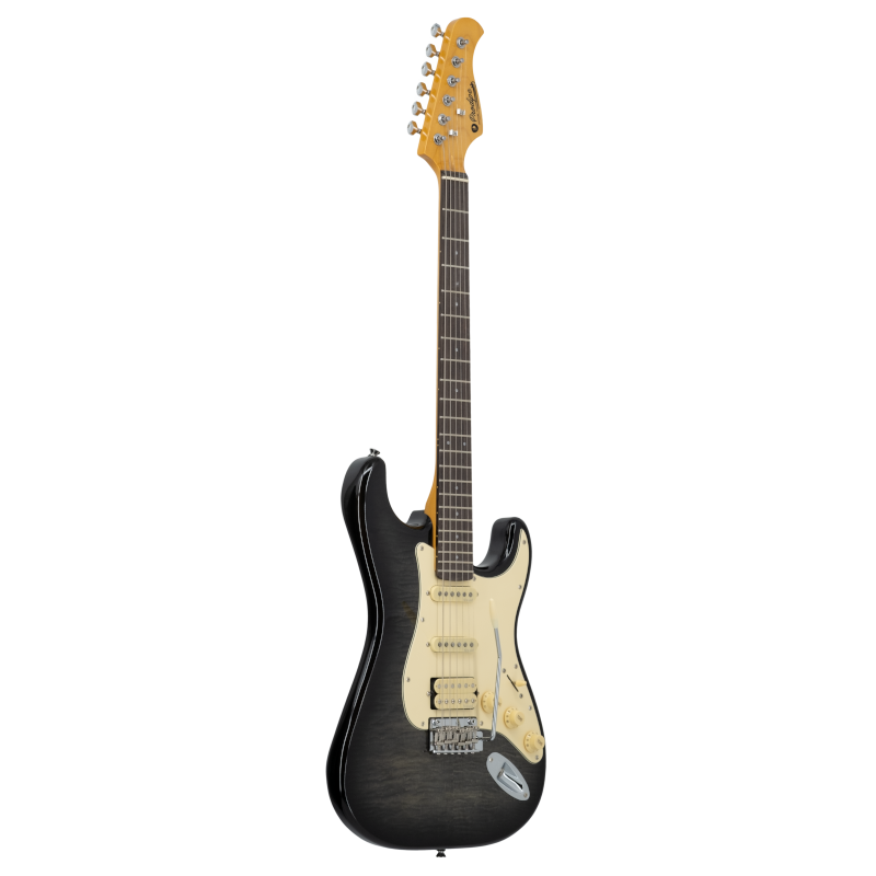 Miniature : GUITARE ELECTRIQUE ST93 ALDER TRANS BLACK PRODIPE