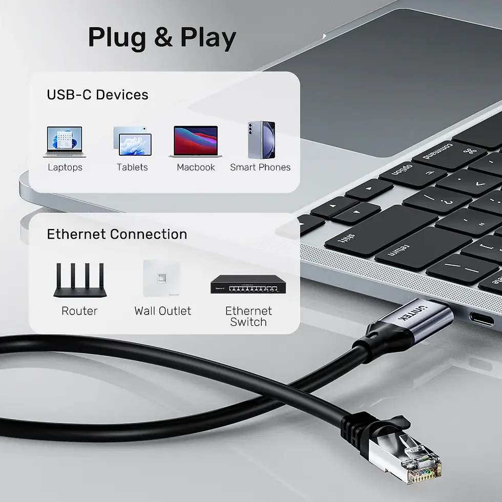 Miniature : CABLE  USB-C VERS ETHERNET 2M UNITEK