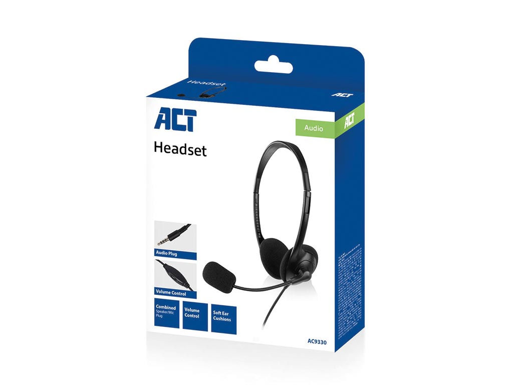 CASQUE D'ECOUTE AVEC PRISE AUDIO DE 3,5MM ACT