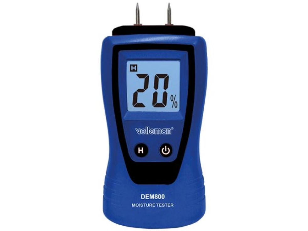 HUMIDIMETRE POUR BOIS PAPIER BETON PLATRE AVEC ECRAN LCD DM800 VELLEMAN