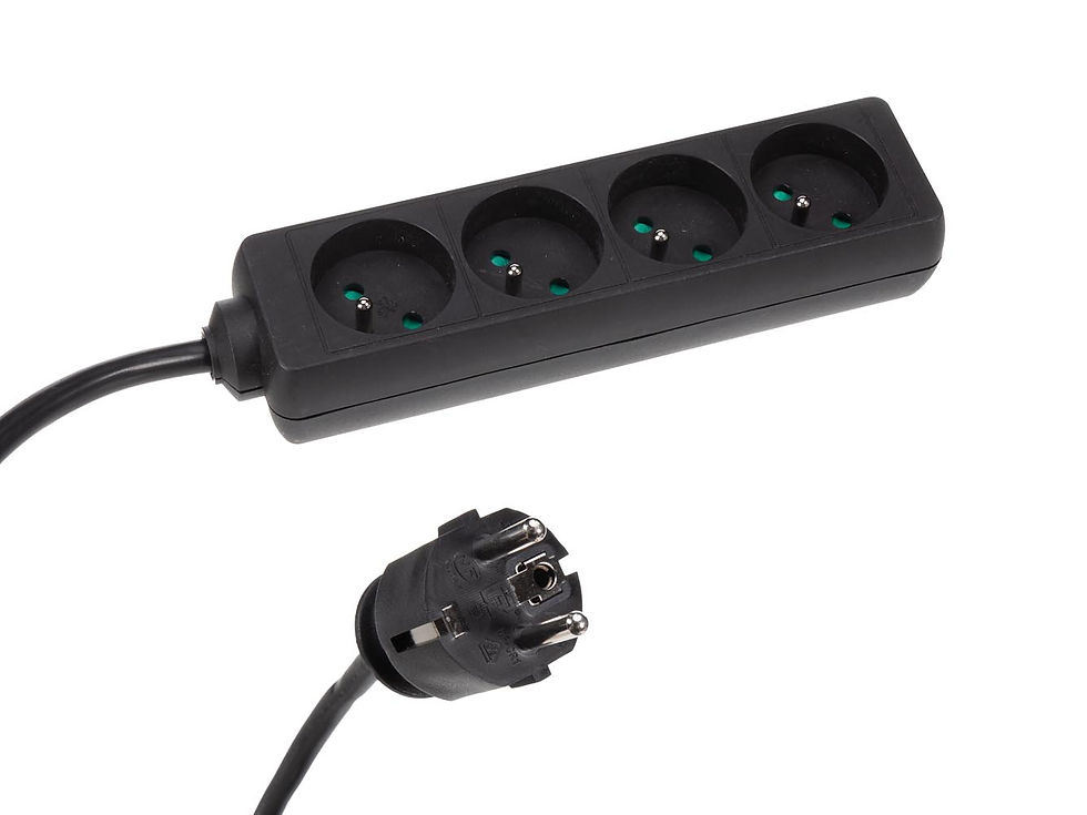 MULTIPRISE 4 PRISES H05VV-F 3G2.5 IP20 16A 230V 5M NOIRE  HQ POWER