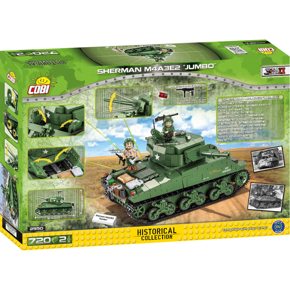 COBI Sherman M4A3E2 Jumbo, Konstruktionsspielzeug (Maßstab 1:35)