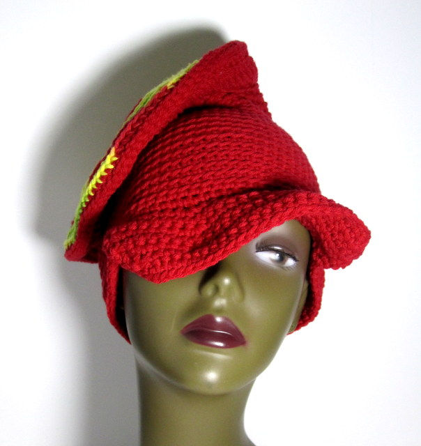 Thumbnail: Red Sunburst Cotton Cap